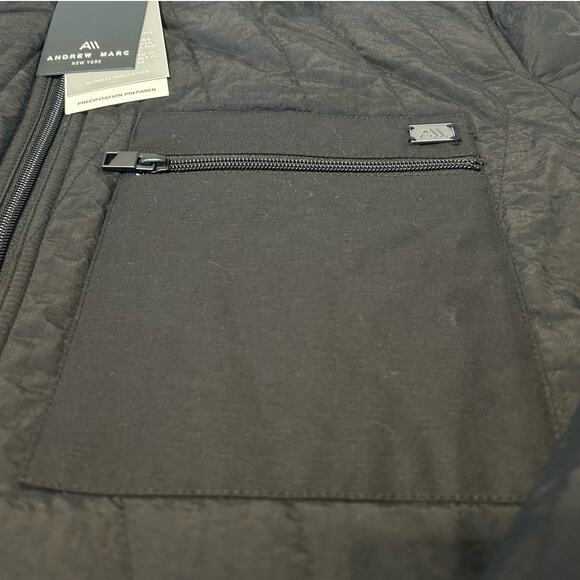 NWT $275 Andrew Marc Floyd Quilted Bomber Jacket, Black, Men’s XL - Picture 9 of 13